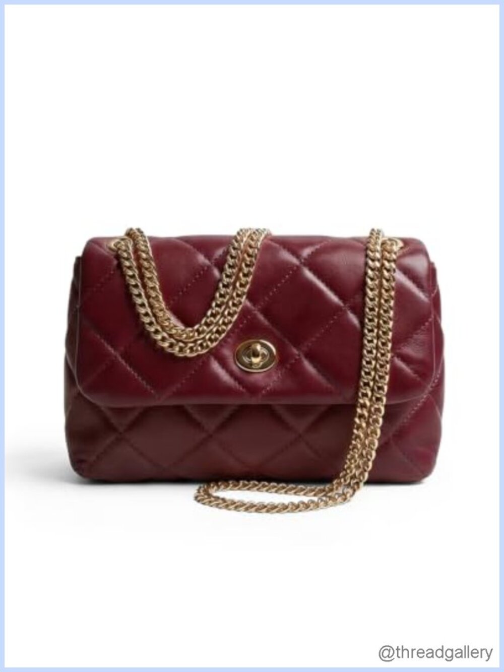 Quilted Crossbody Bag Vegan Leather Small Shoulder Purse Chain